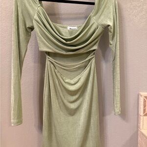 Princess Polly Sage Long Sleeve Dress